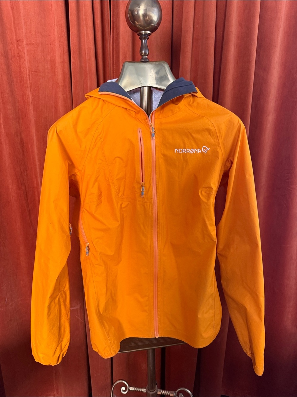 Norrona Orange Waterproof Hooded Jacket